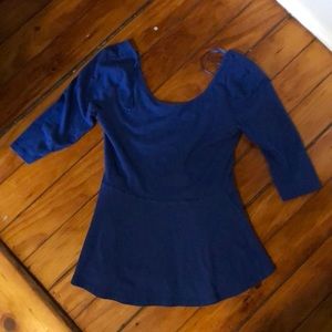 Royal blue peplum top